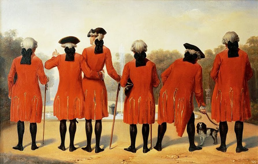 Los caballeros del duque de Orleans en el traje de Saint-Cloud de Henri Felix Emmanuel Philippoteaux
