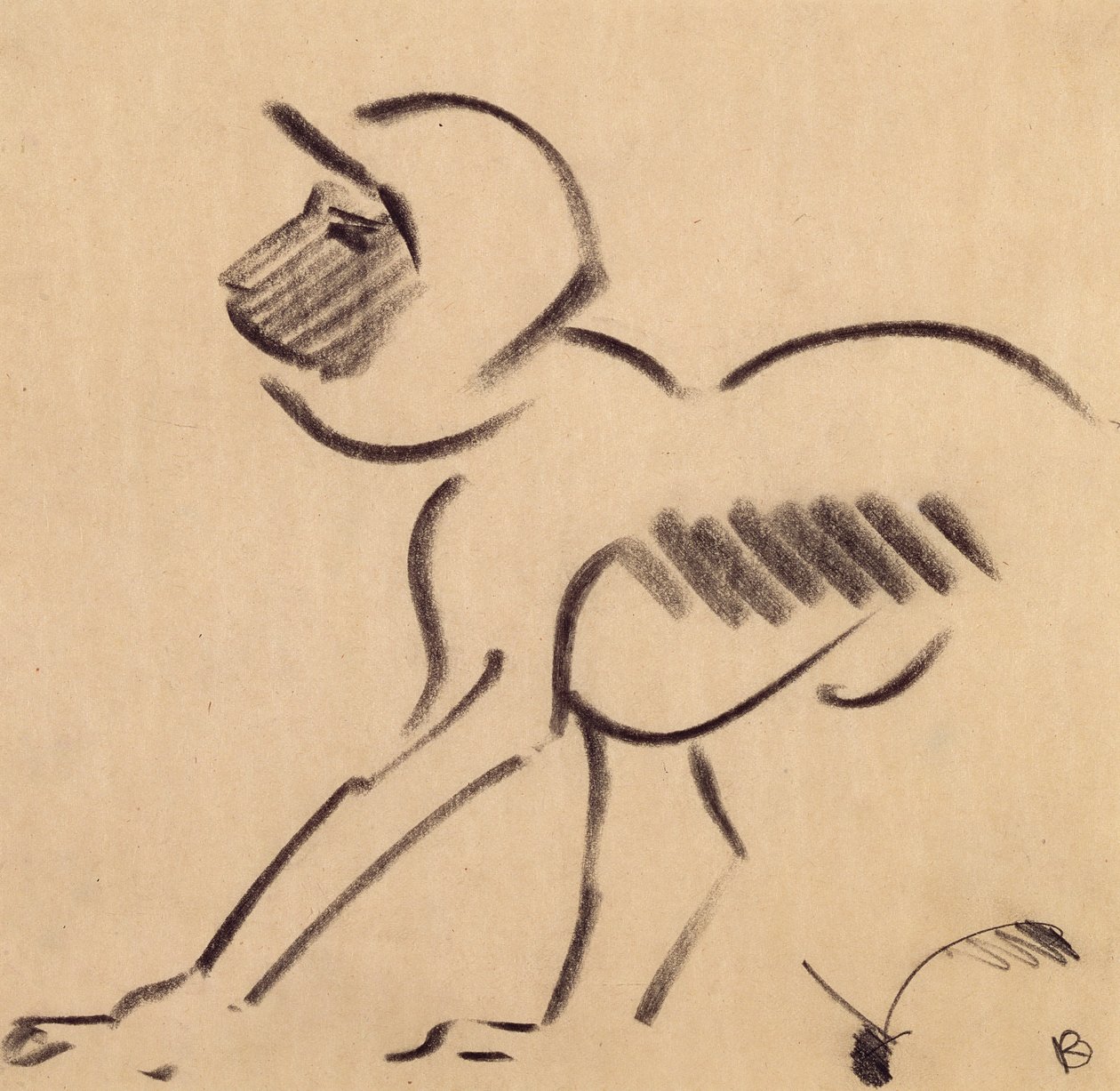 Mono agachado, c.1912-13 de Henri Gaudier Brzeska