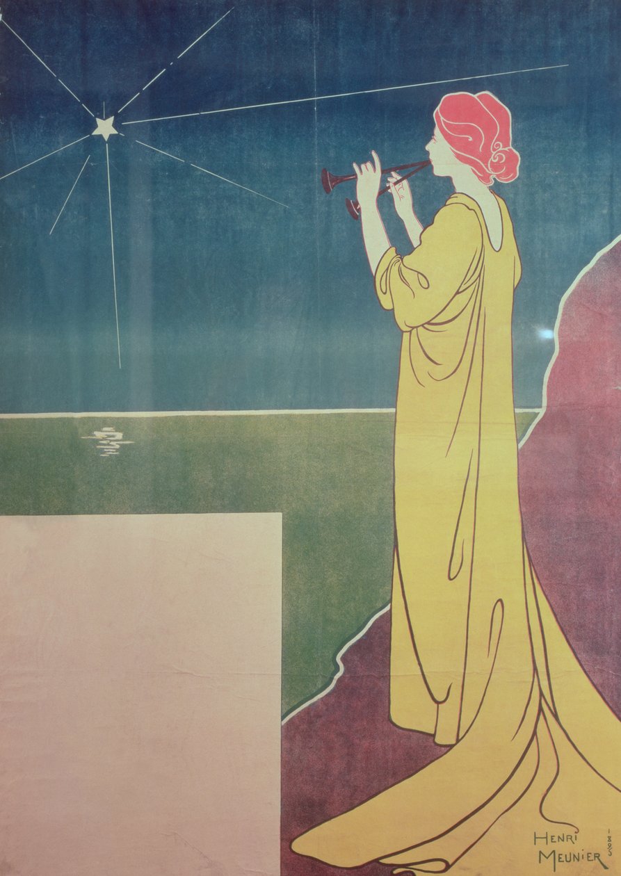 Póster para el Cuarteto Isaye (antes de la rotulación), 1895 de Georges Meunier