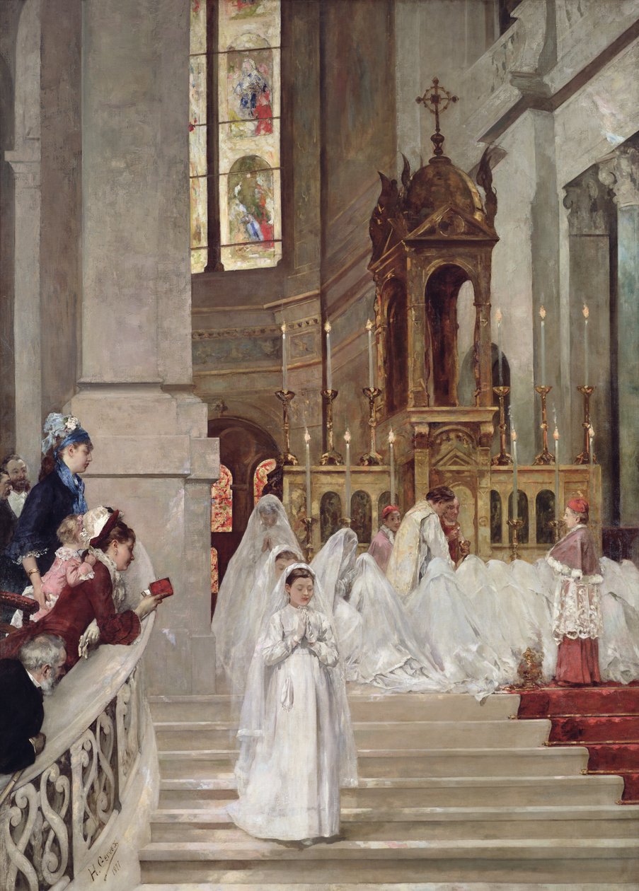Comunión en la Iglesia de la Trinidad de Henri Gervex