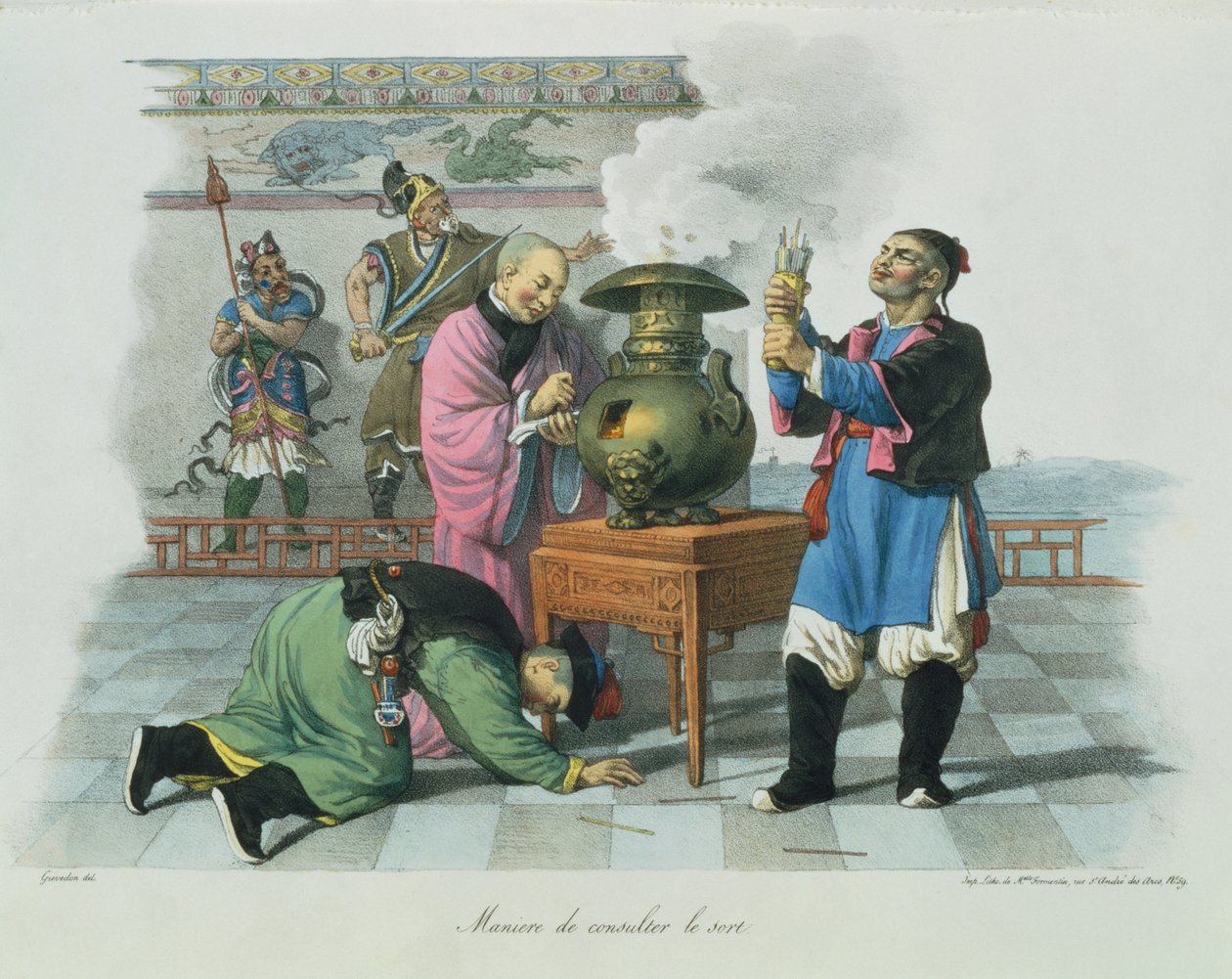 Una forma de predecir el futuro, grabado por Mlle. Formentin, 1824-27 de Henri Grevedon