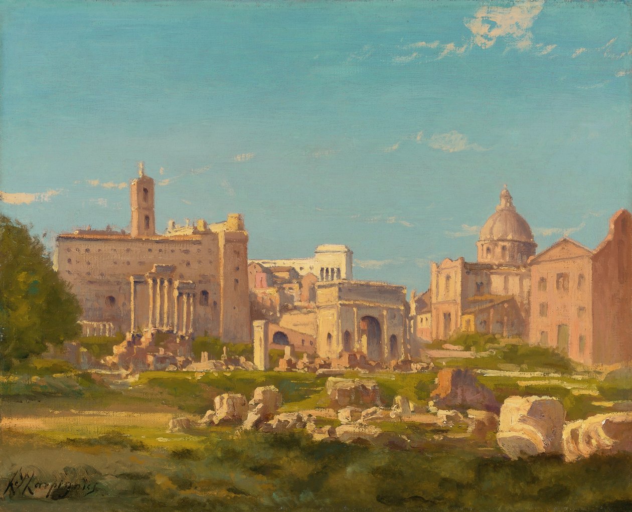 El foro romano de Henri Joseph Harpignies