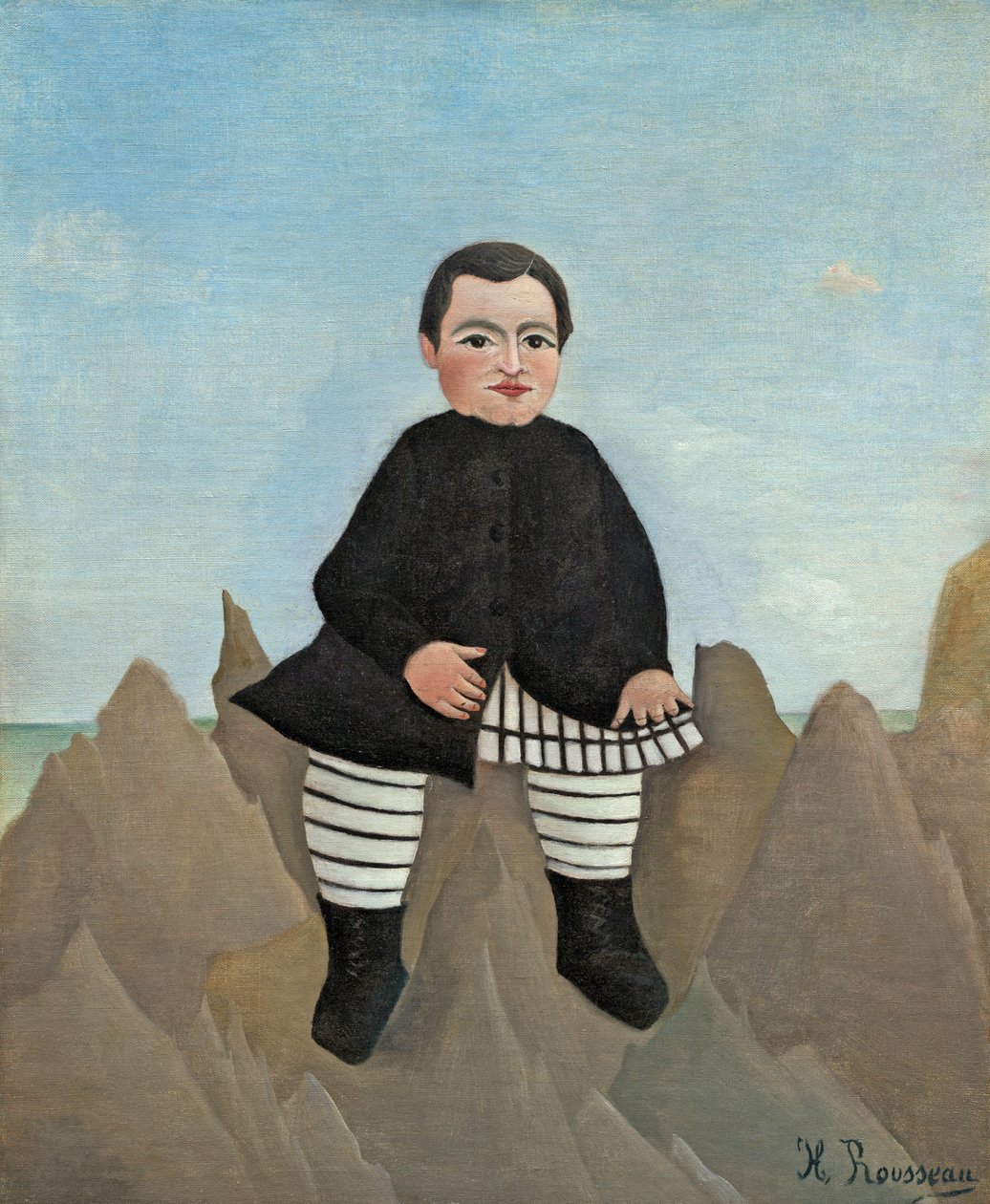 Niño en las rocas, 1895-97 de Henri Rousseau