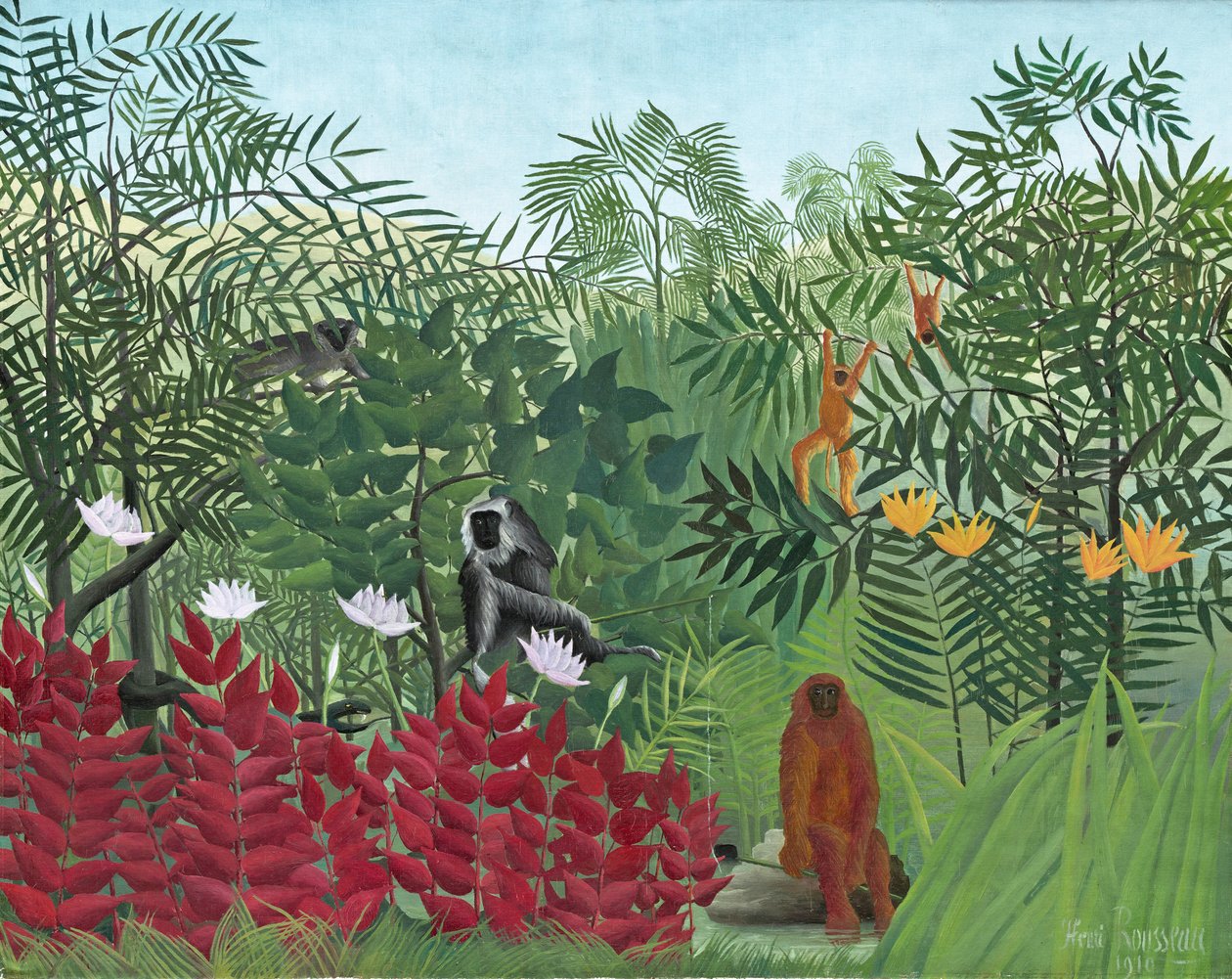 Bosque Tropical con Monos, 1910 de Henri Rousseau