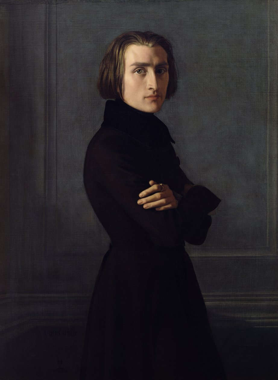 Retrato de Franz Liszt (1811-86) 1839 de Henri Lehmann