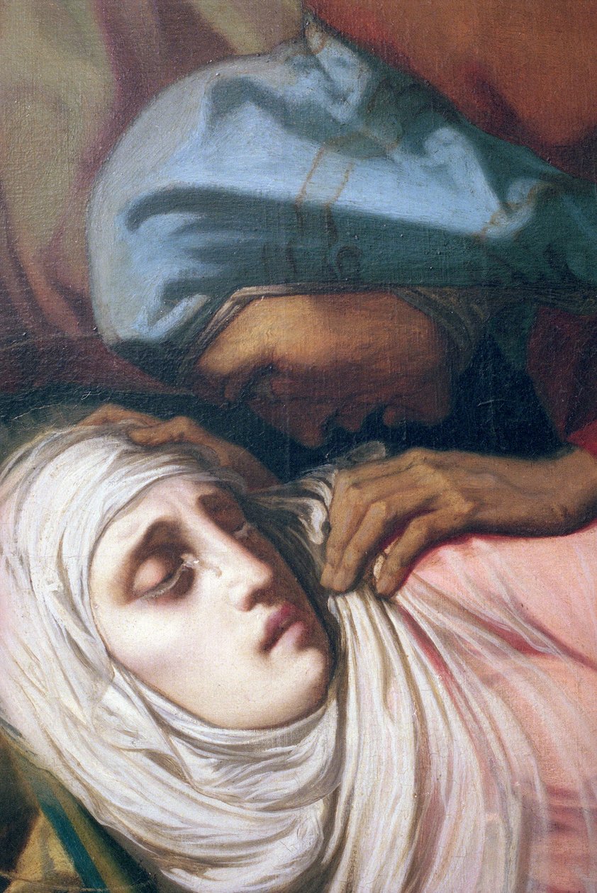 Virgen María al Pie de la Cruz, 1847 (detalle) de Henri Lehmann