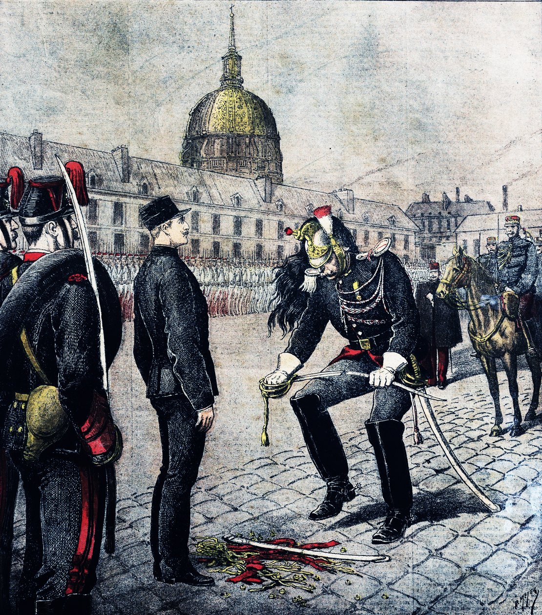 Alfred Dreyfus despojado de su rango de Henri Meyer