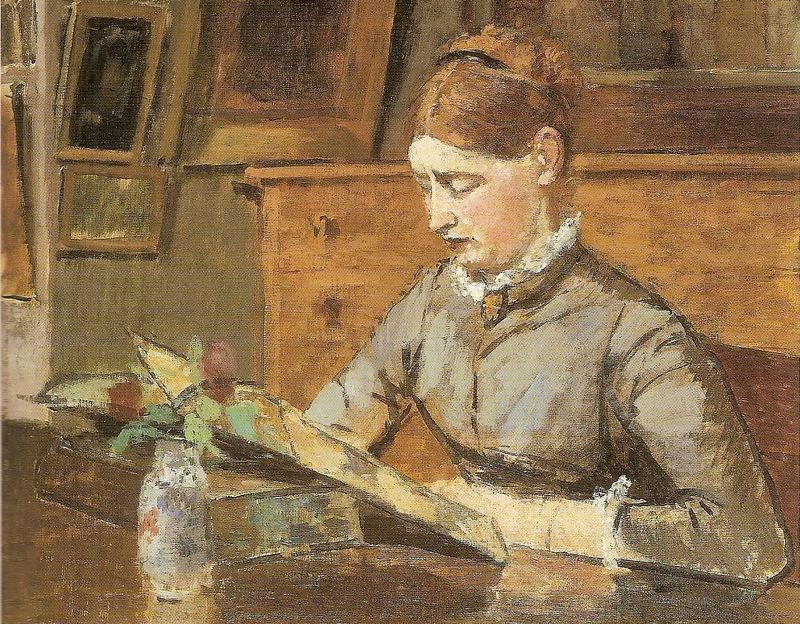 Helene leyendo en la calle de Lisboa de Henri Rouart