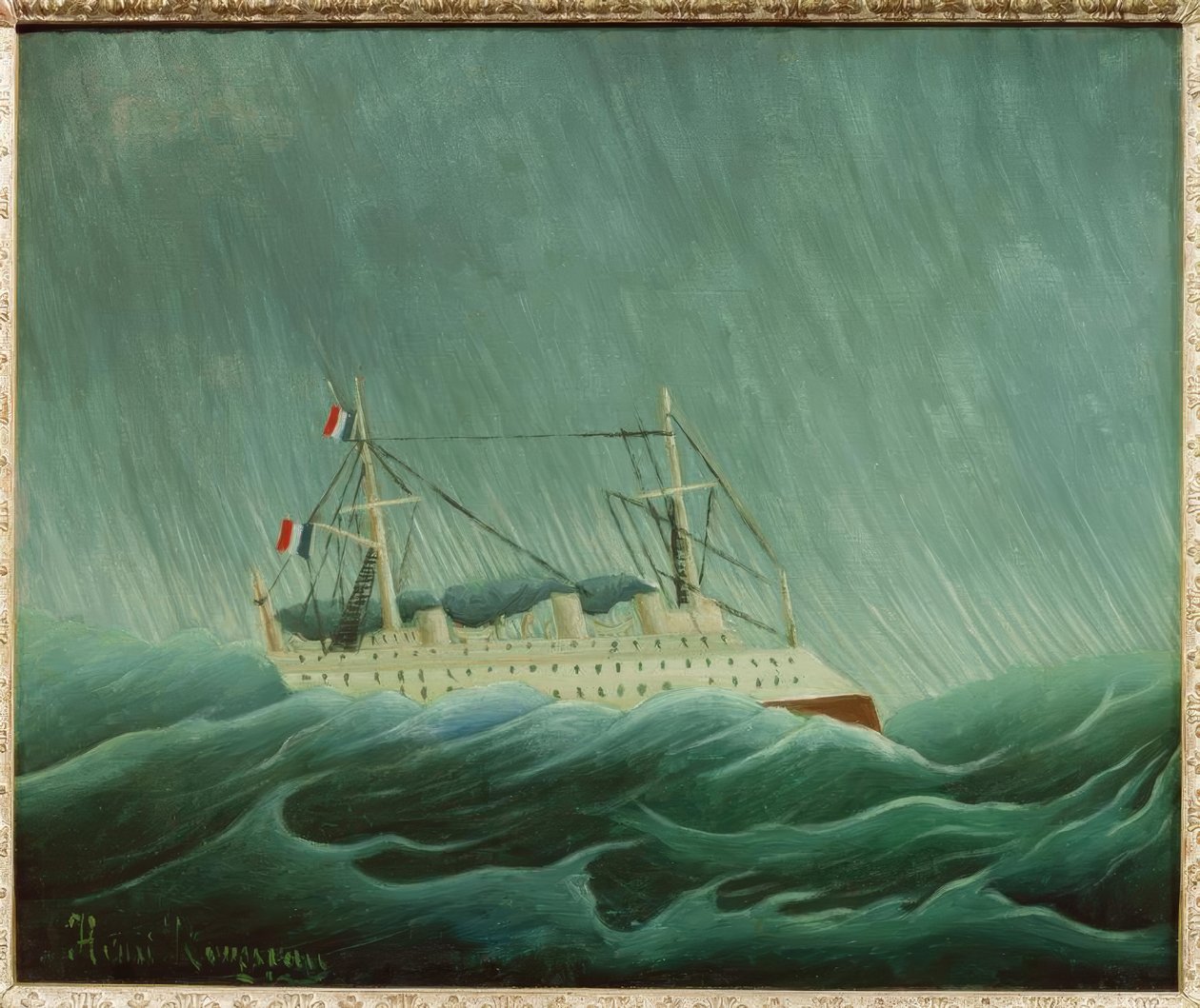 El barco en la tormenta de Henri Rousseau
