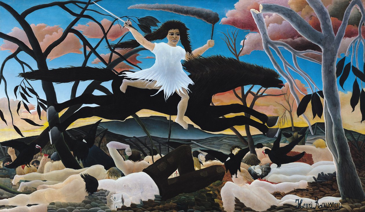 Guerra, o la Cabalgata de la Discordia, 1894 de Henri Rousseau