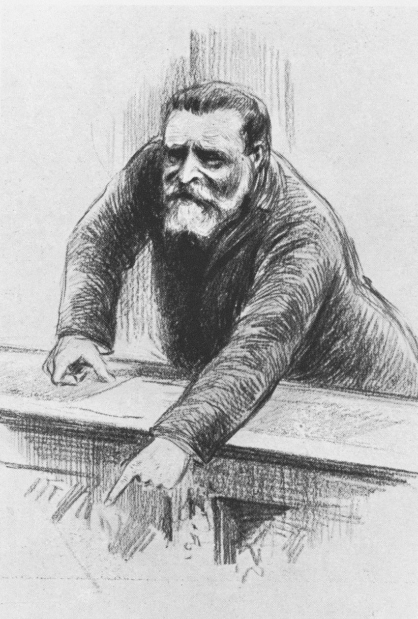 Jean Jaurès en la Cámara de Diputados, junio de 1907 de Henri Rudaux