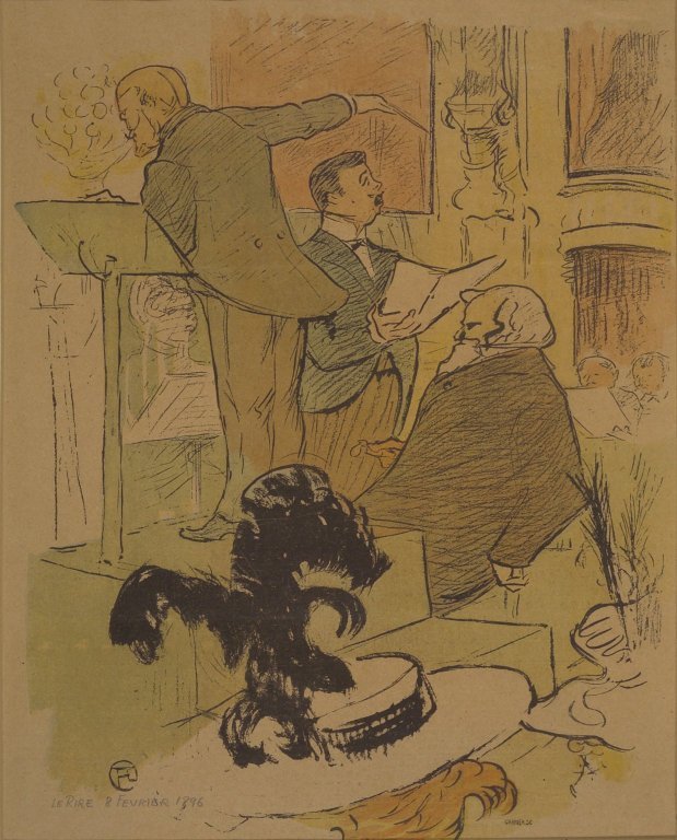 Ambroise Thomas asistiendo a un ensayo de Françoise de Rimini de La Rire de Henri de Toulouse Lautrec
