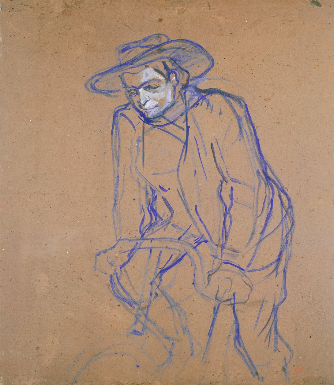 Aristide Bruant en una Bicicleta, 1896 de Henri de Toulouse Lautrec