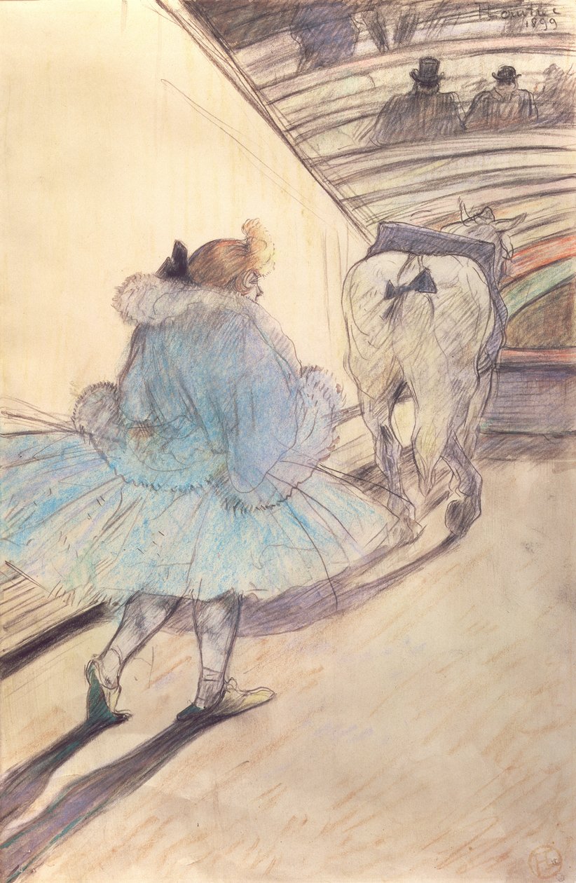 En el circo, entrando en la pista de Henri de Toulouse Lautrec