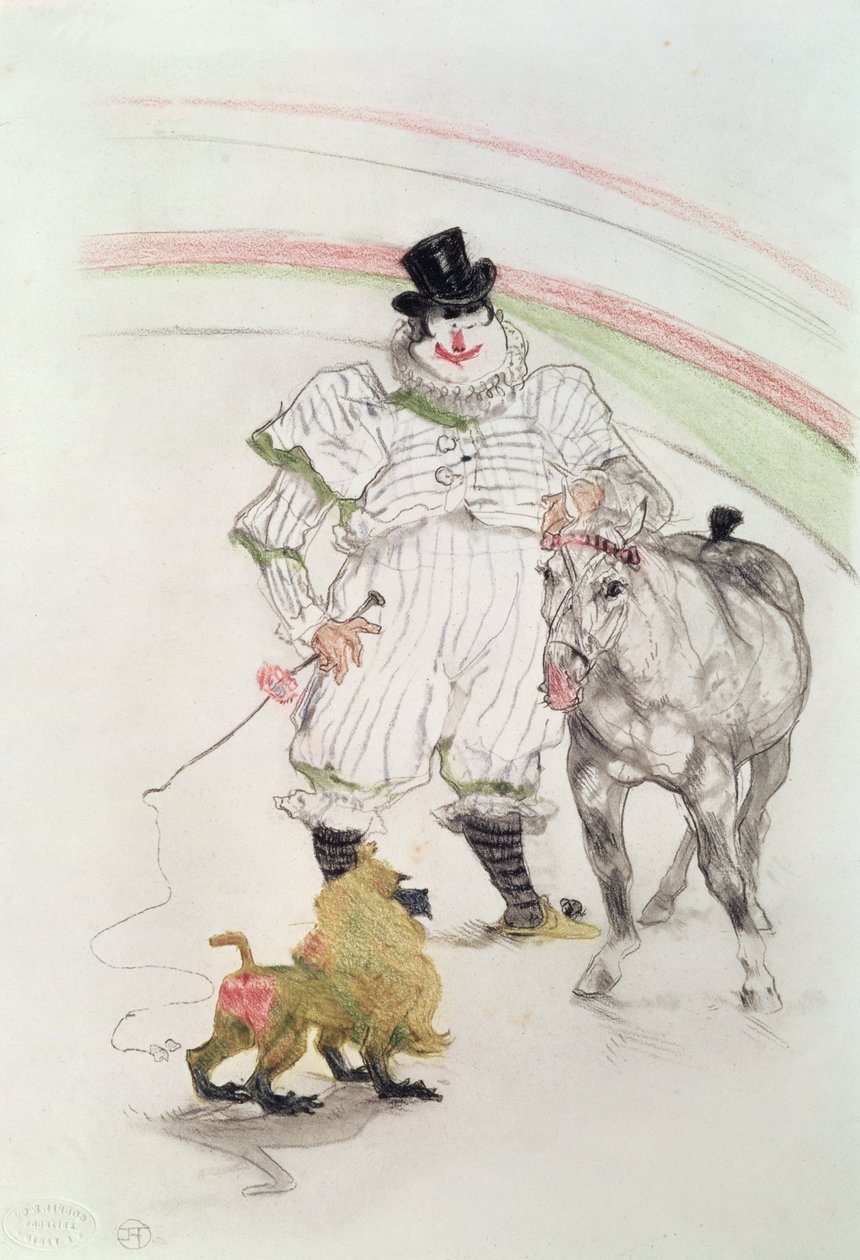En el circo: caballo y mono actuando, 1899 de Henri de Toulouse Lautrec
