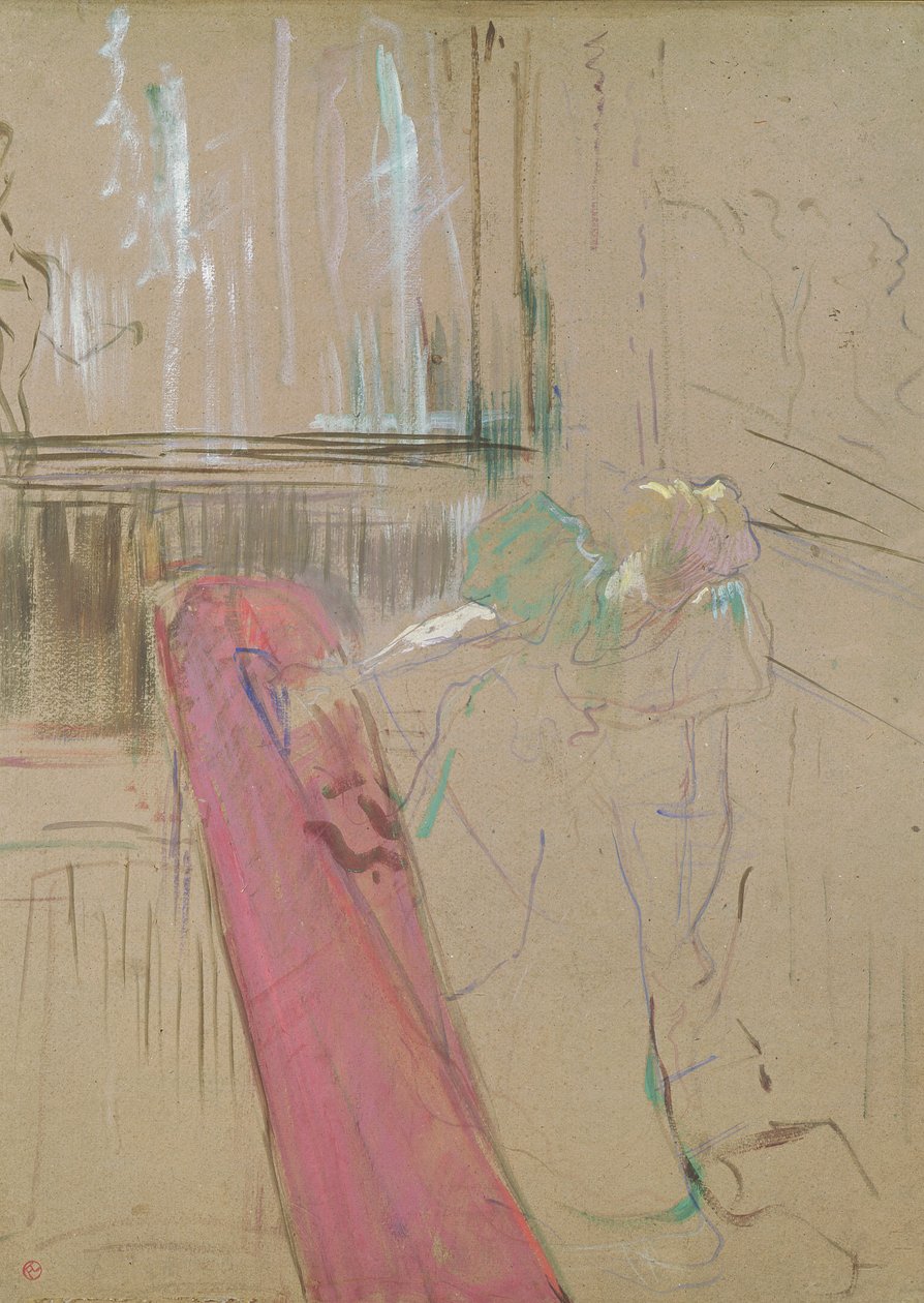 En la cima de la escalera de la Rue des Moulins, 1893 de Henri de Toulouse Lautrec