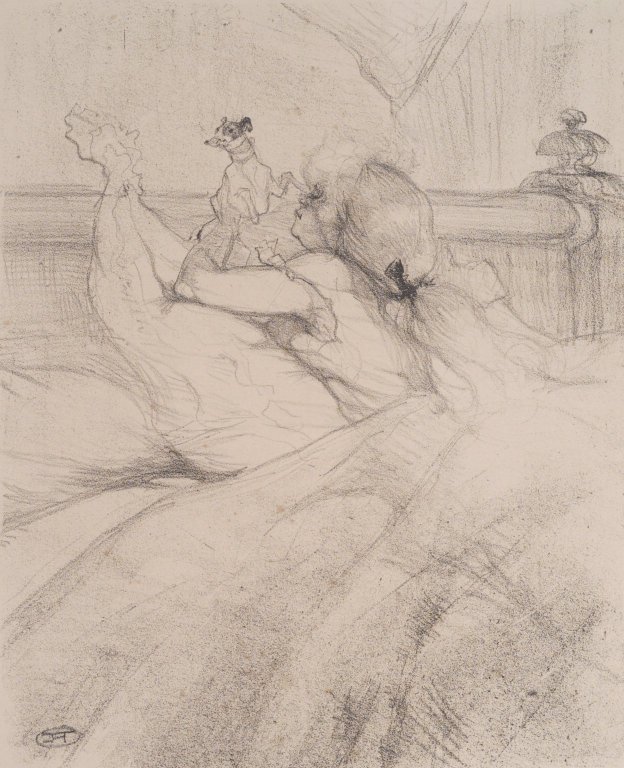 En la cama de Henri de Toulouse Lautrec