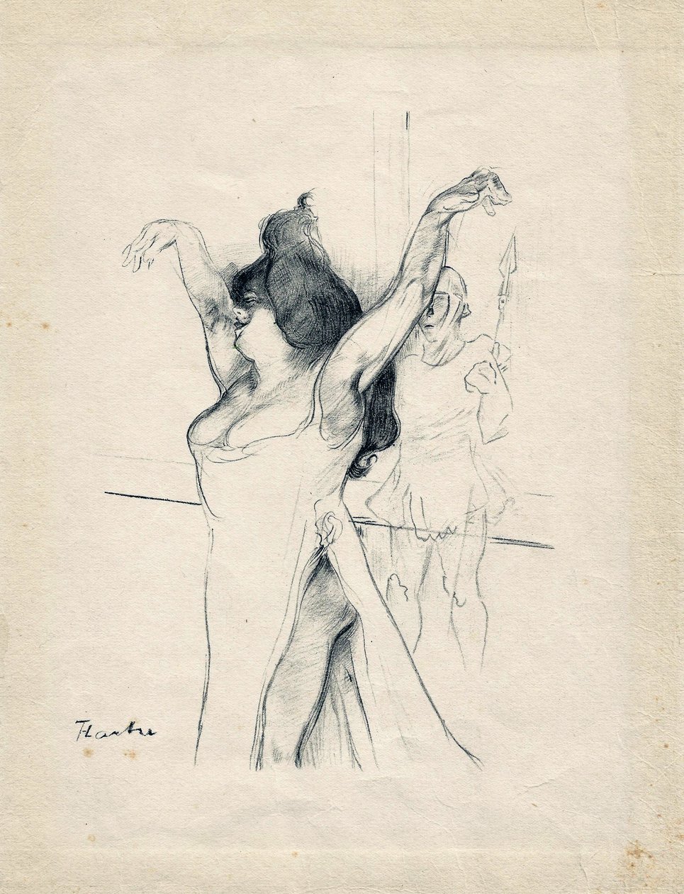 Dibujo de Toulouse de Henri de Toulouse-Lautrec