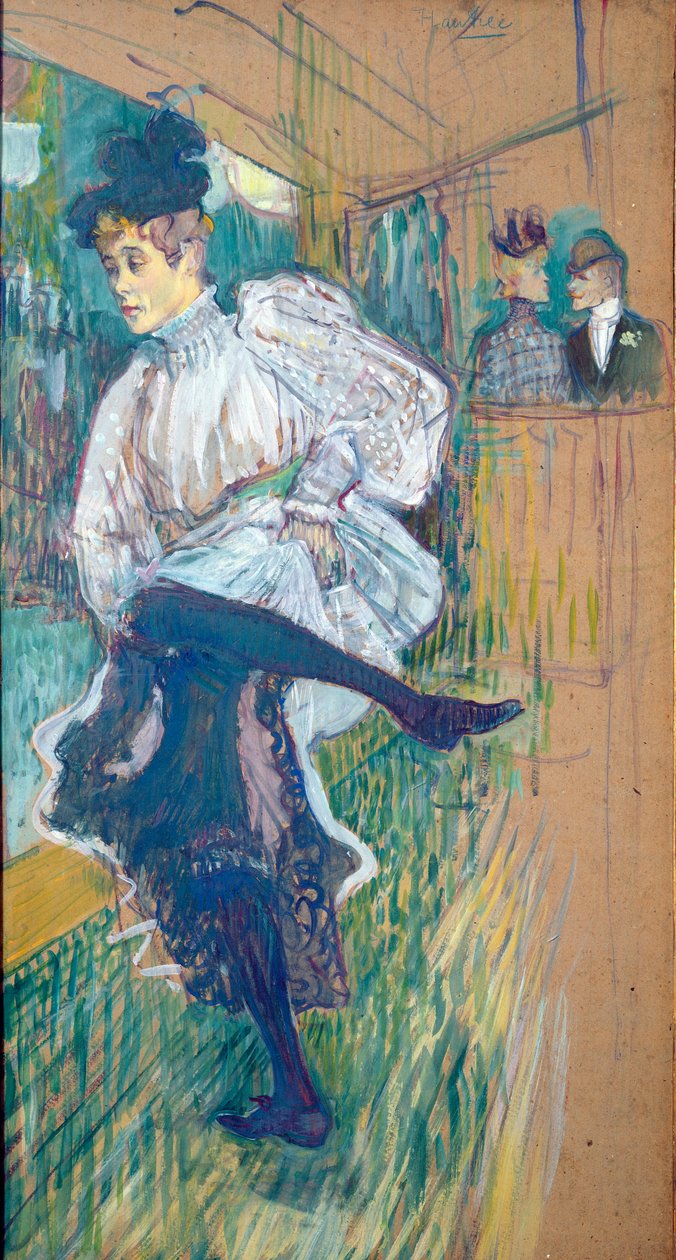 Jane Avril (1868-1943) bailando, c.1892 de Henri de Toulouse Lautrec