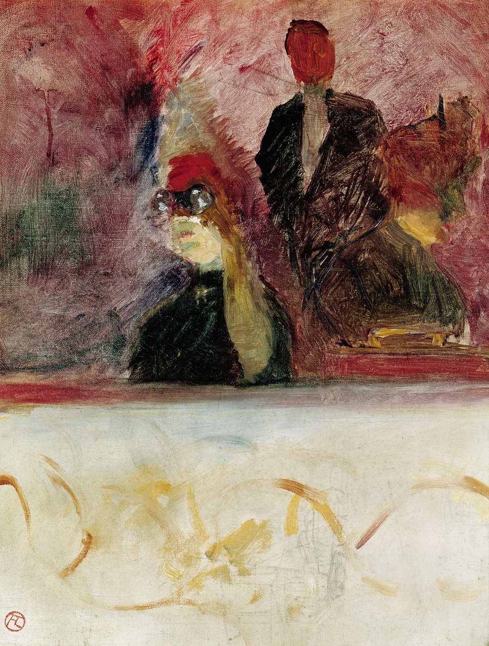 La caja en el Mascaron Dorado, 1893 de Henri de Toulouse Lautrec