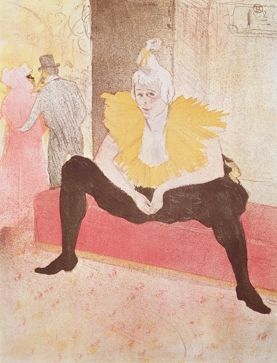 La payasa Cha-U-Kao sentada, 1896 de Henri de Toulouse Lautrec