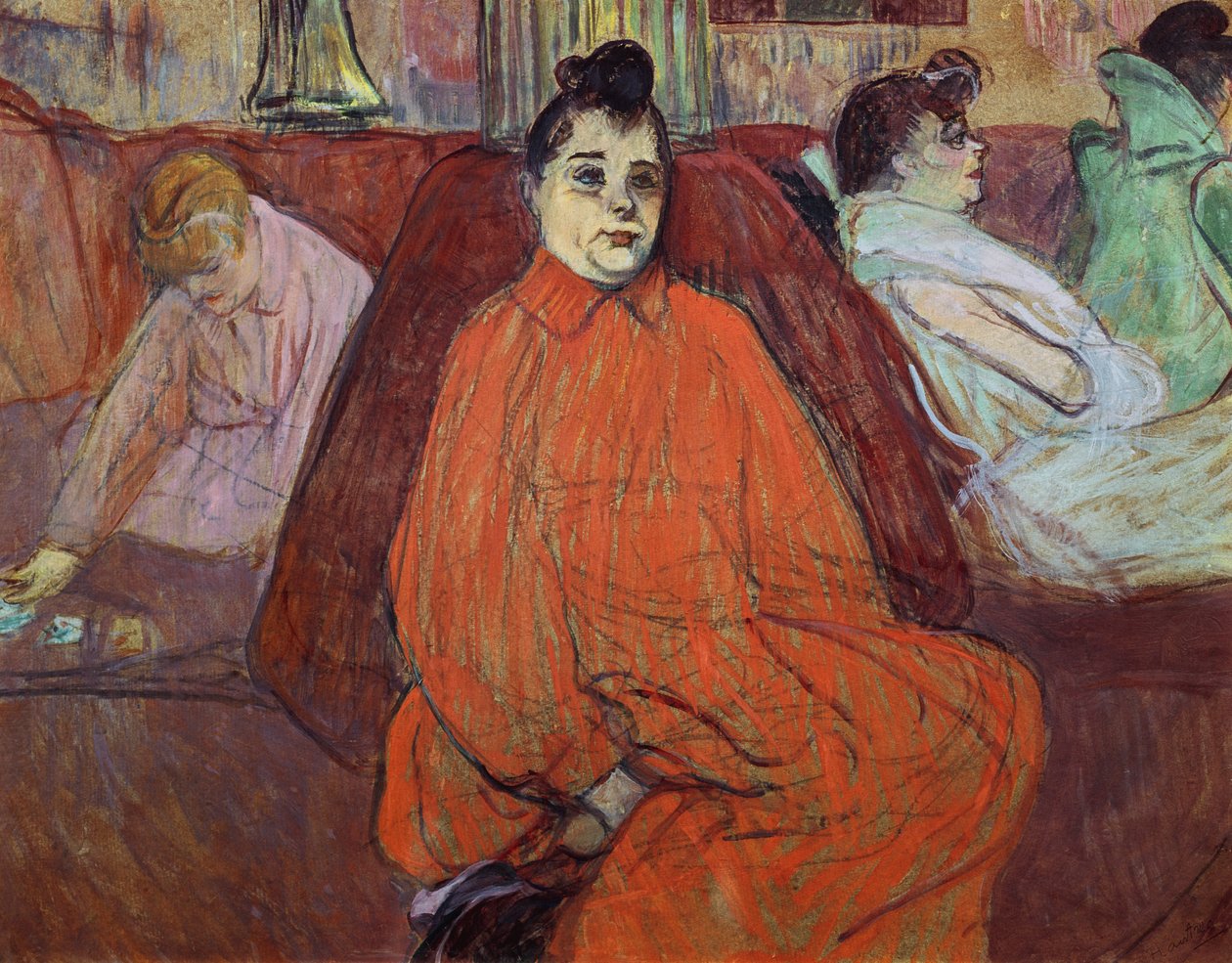 El diván, 1893 de Henri de Toulouse Lautrec
