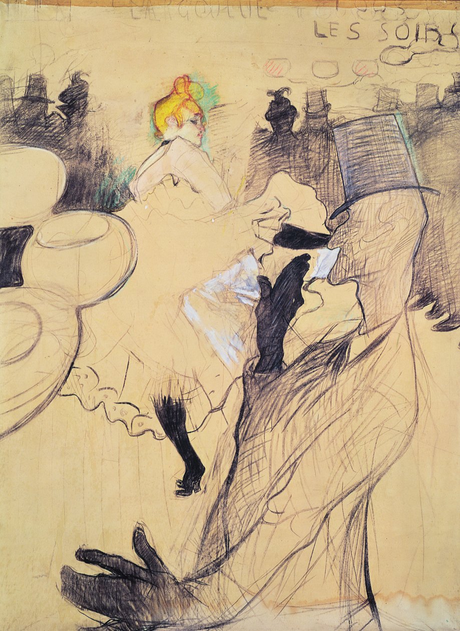 El Moulin-Rouge, La Goulue y Valentin, el Deshuesado, 1891 de Henri de Toulouse Lautrec