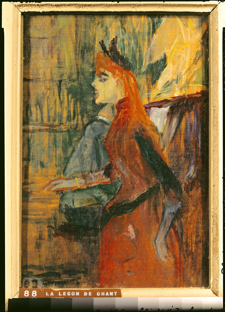 La lección de canto, 1882 de Henri de Toulouse Lautrec