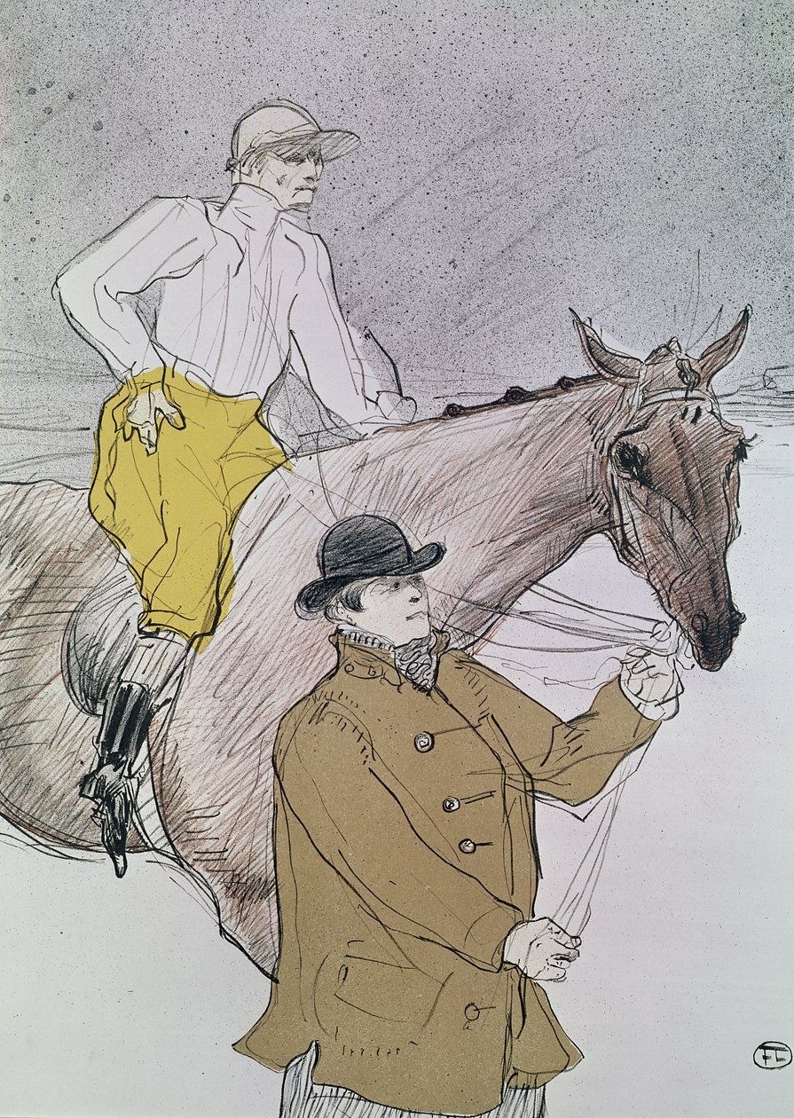 El jinete llevado a la salida de Henri de Toulouse Lautrec