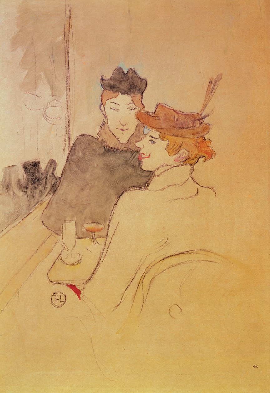 Dos mujeres sentadas en un café de Henri de Toulouse Lautrec