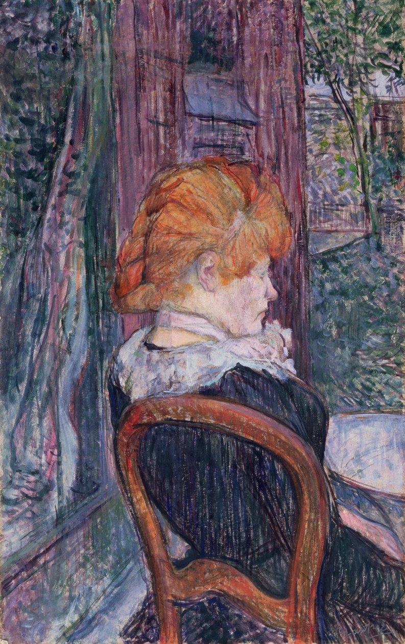 Mujer sentada en un jardín, 1890 de Henri de Toulouse Lautrec