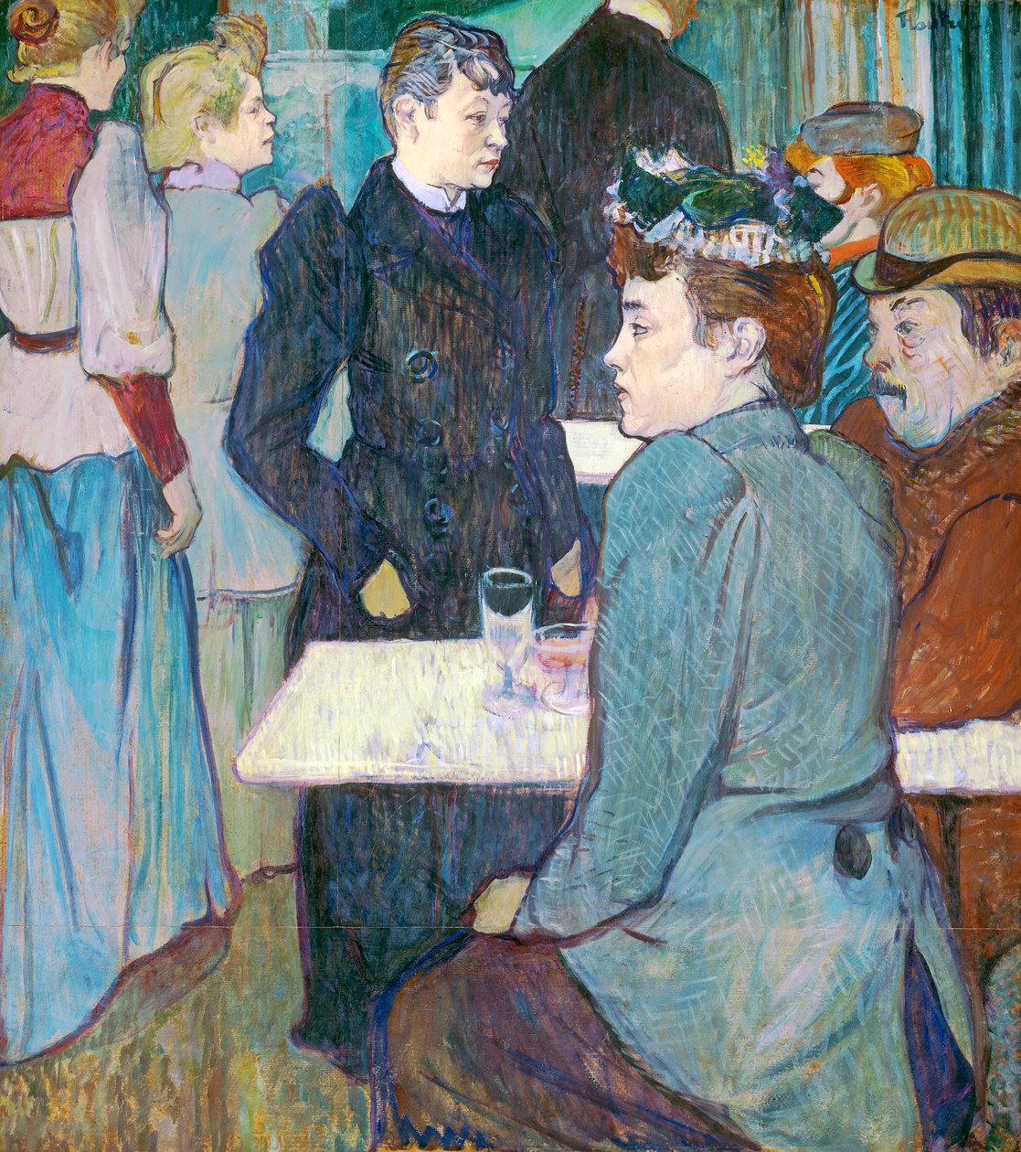 Un rincón del Moulin de la Galette, 1892 de Henri de Toulouse Lautrec