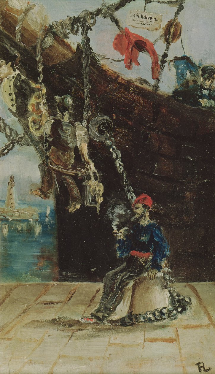 Un Marinero en un Muelle, 1880 de Henri de Toulouse Lautrec