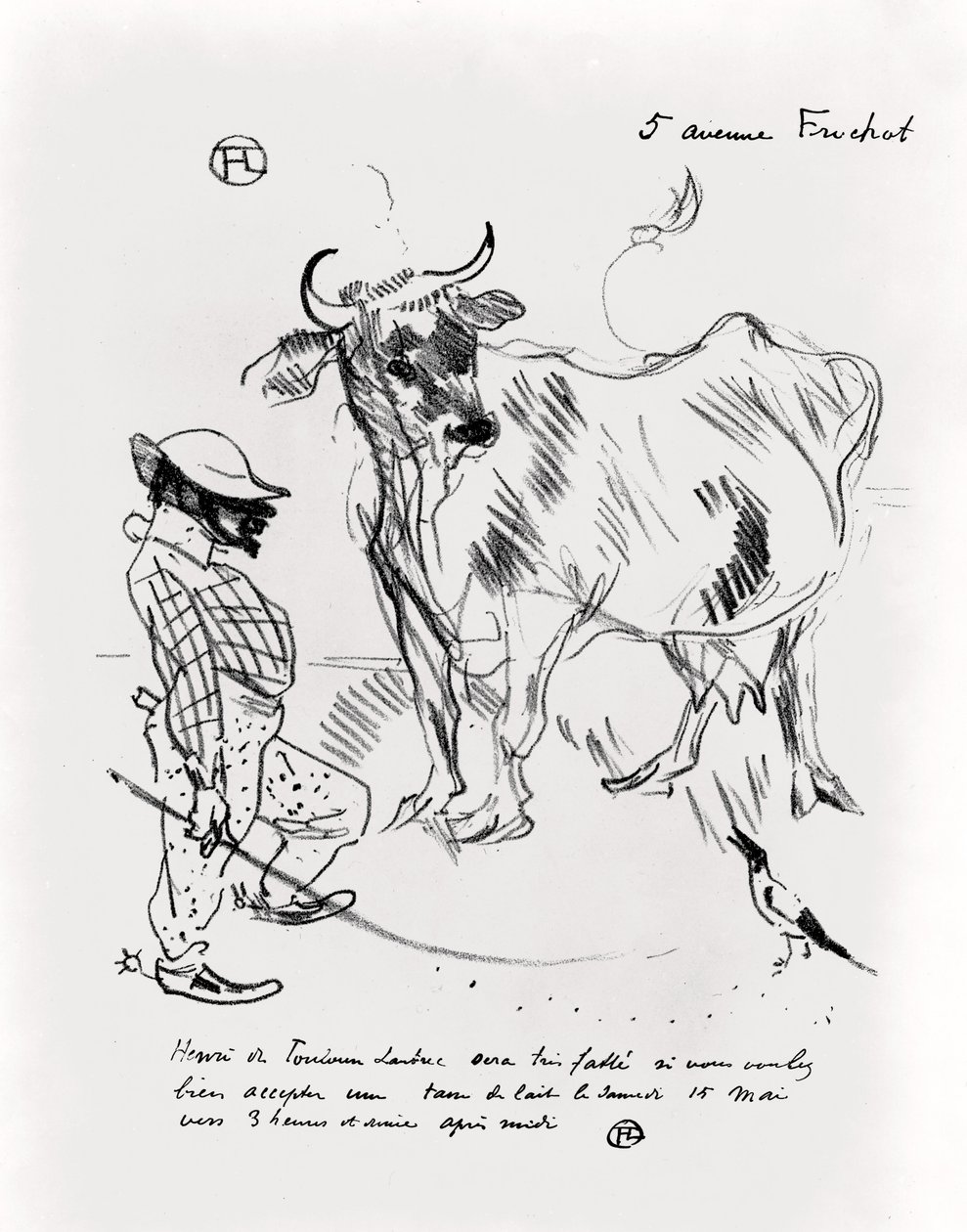 Invitación a una taza de leche, 1897 de Henri de Toulouse Lautrec