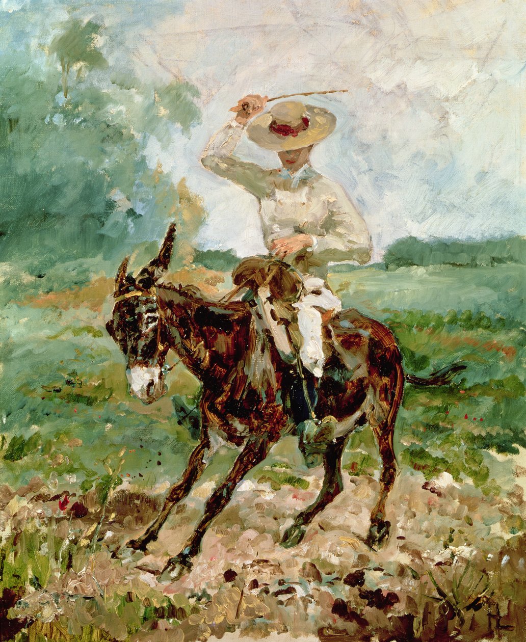 Raoul Tapie de Celeyran (1868-1937) en un burro de Henri de Toulouse Lautrec