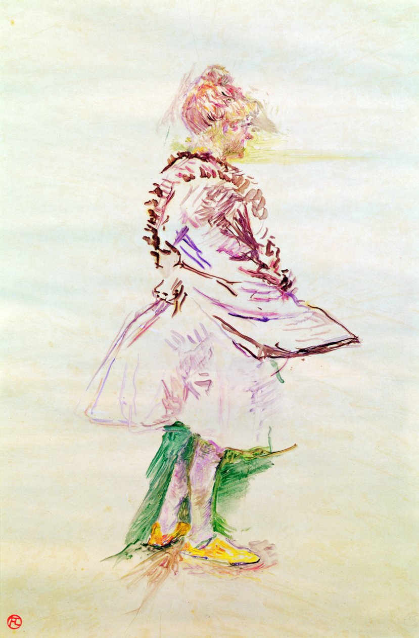 El perfil de una bailarina de pie, 1887 de Henri de Toulouse Lautrec