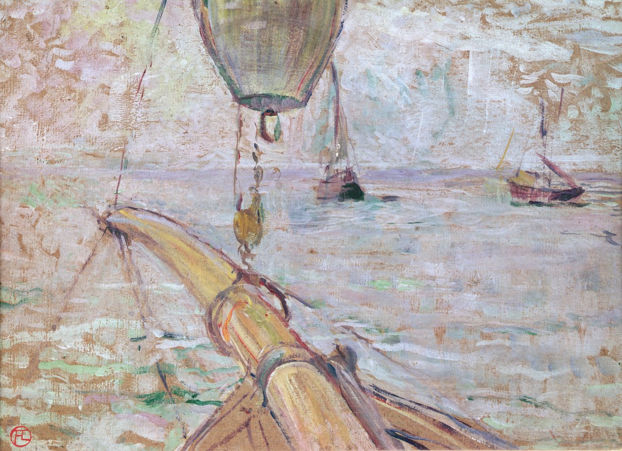 Vista de Arcachon desde el frente del yate Cocorico, 1889 de Henri de Toulouse Lautrec
