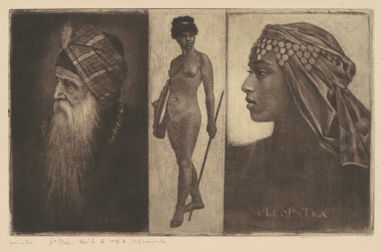 Salomón y Cleopatra de Henri-Charles Guérard