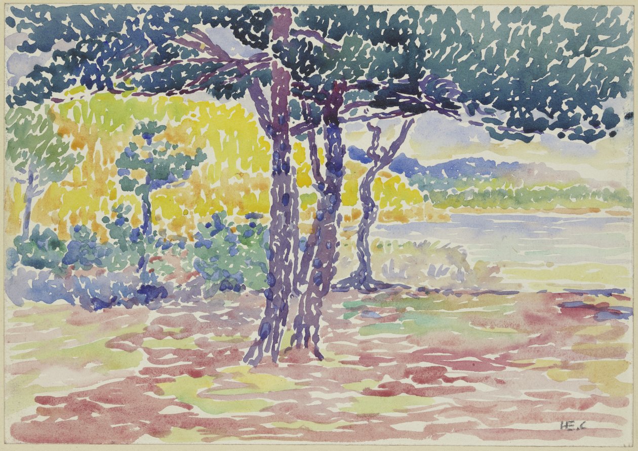 Orillas del mar (sur de Francia) (acuarela sobre papel) de Henri Edmond Cross