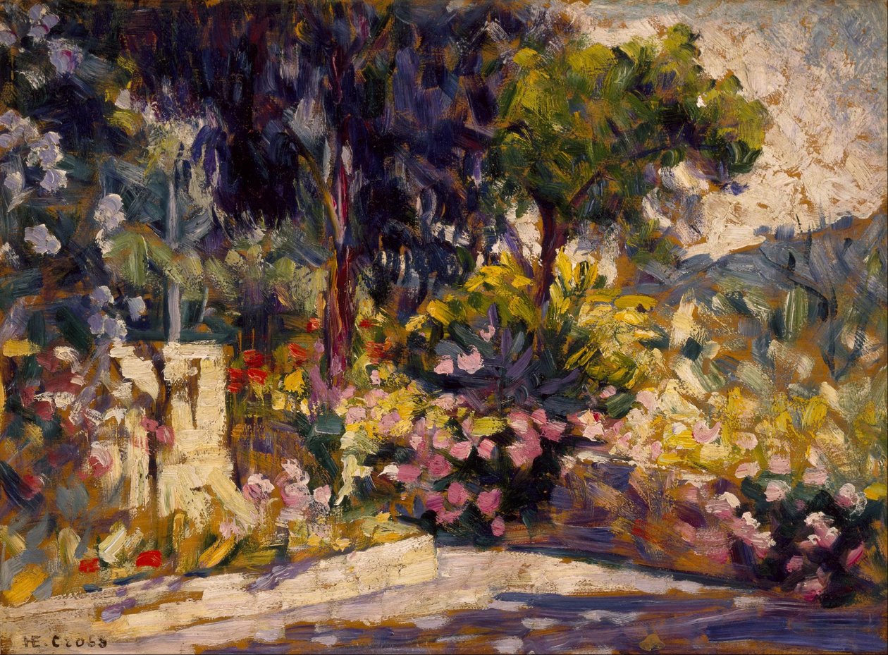 La terraza florida de Henri-Edmond Cross