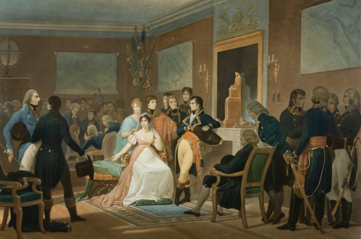 La Mañana del 18 de Brumario (9 de noviembre) 1799, grabado por Jean Pierre Marie Jazet (1788-1871) 1851 de Henri Frederic Schopin