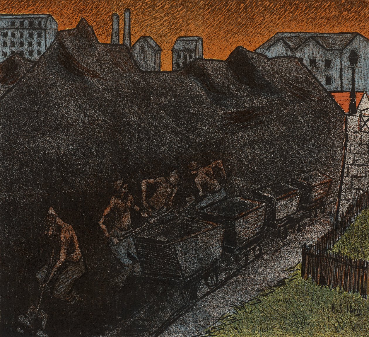 Le Theatre Libre: Les Tisserands, 1892 de Henri Gabriel Ibels