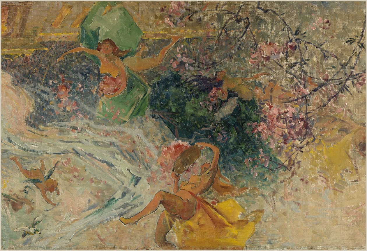 Boceto para el ayuntamiento de Aubervilliers: Alegoría (techo del ayuntamiento) de Henri Gaston Darien