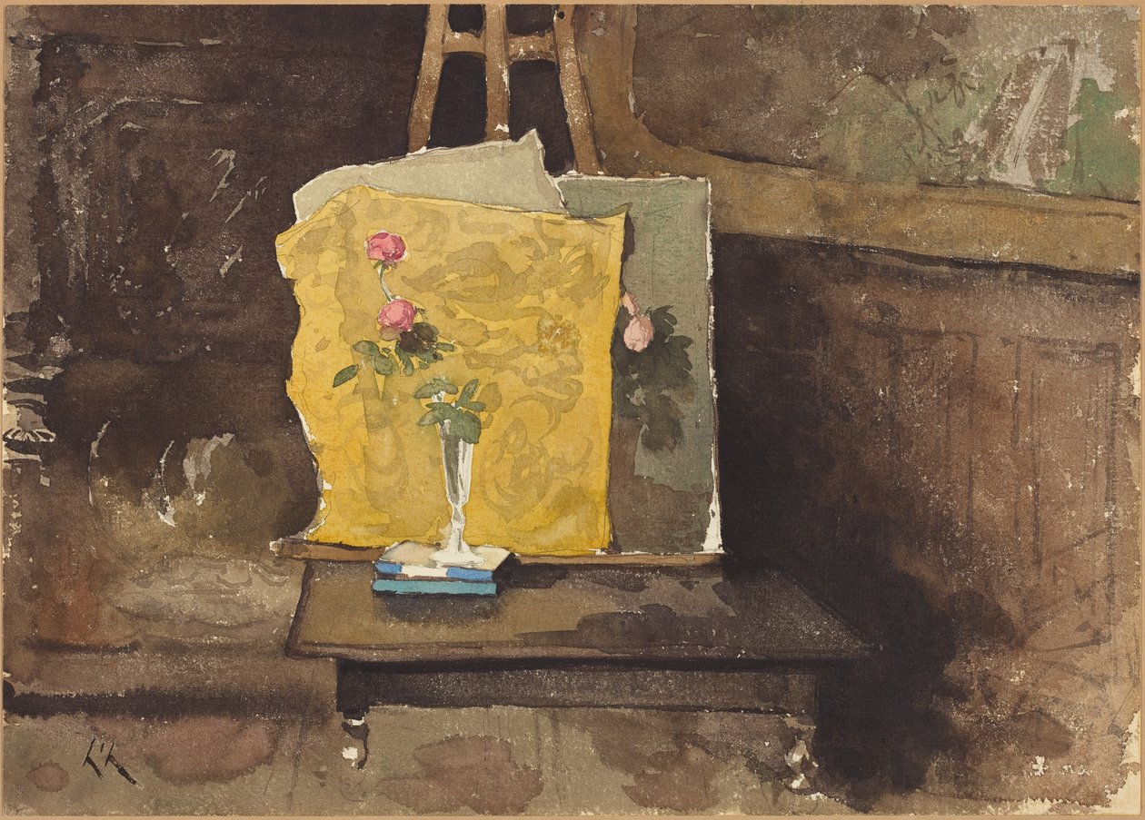 Un rincón de un estudio de Henri-Joseph Harpignies