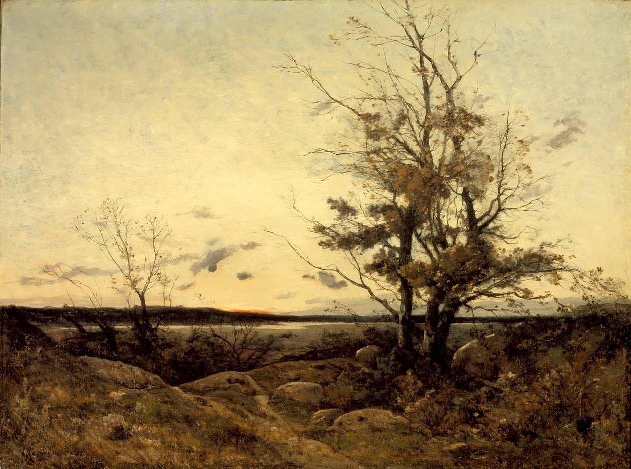 Paisaje al atardecer de Henri-Joseph Harpignies