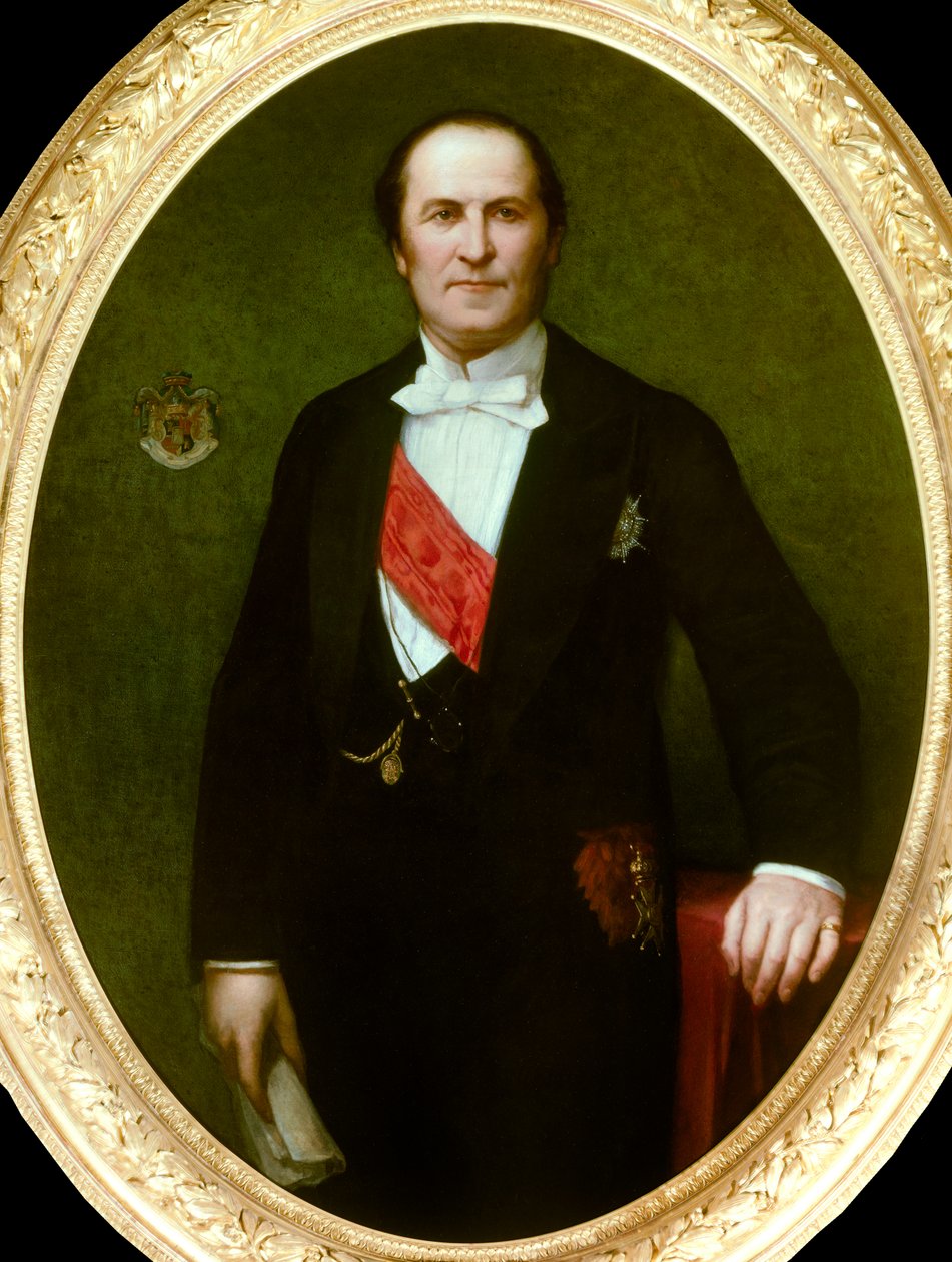 Retrato del Barón Eugène-Georges Haussmann, Prefecto de París (1809-1891), detalle de Henri Lehmann