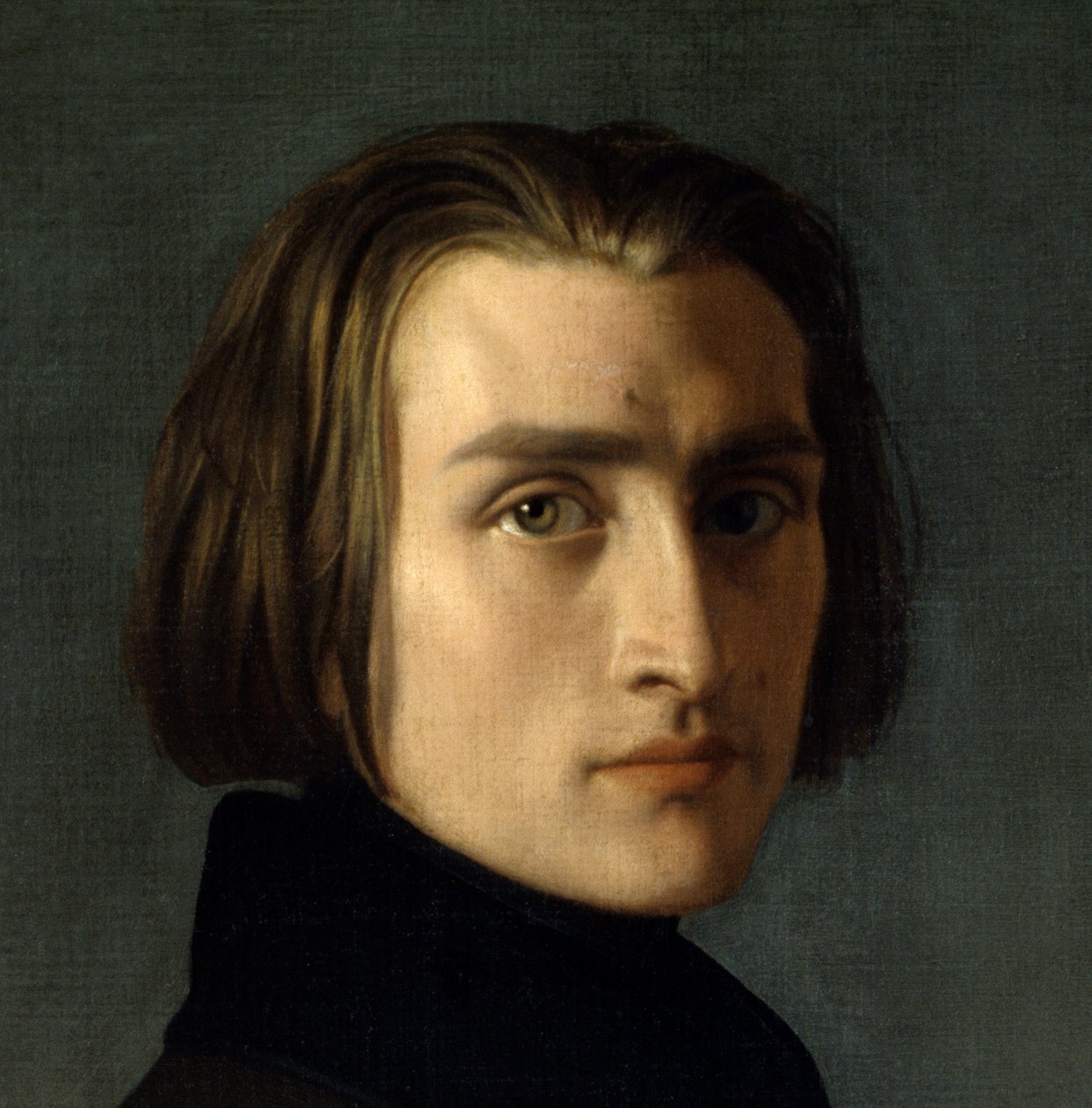 Retrato de Franz Liszt (detalle) de Henri Lehmann