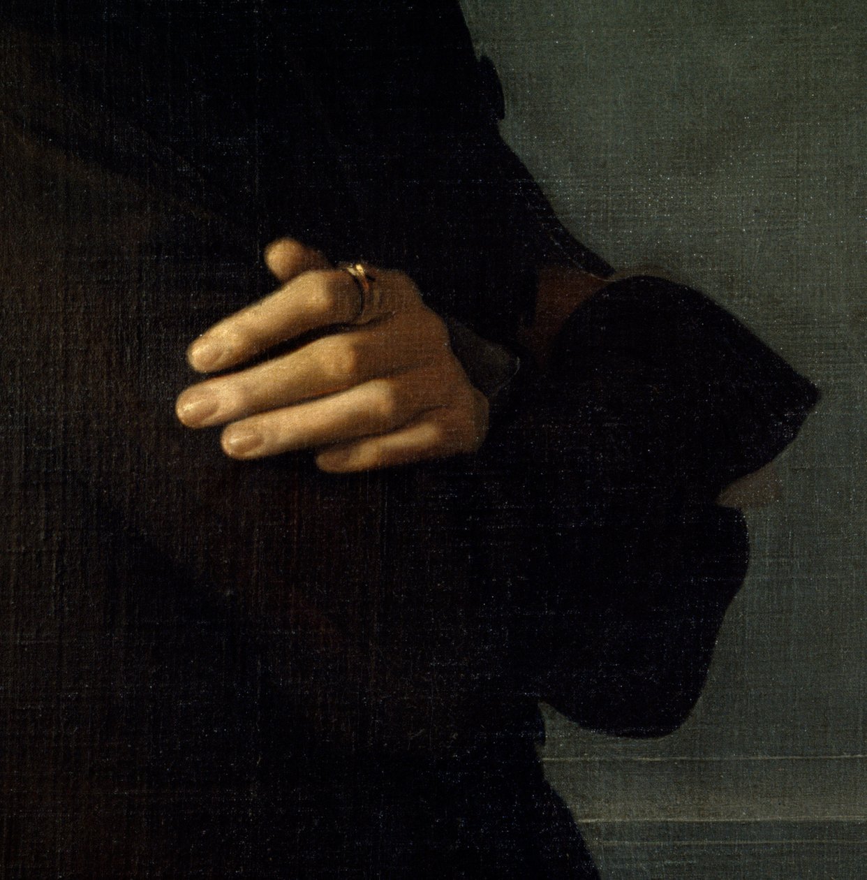 Retrato de Franz Liszt (1811-1886), compositor y pianista húngaro (1839). Detalle de las manos de Henri Lehmann