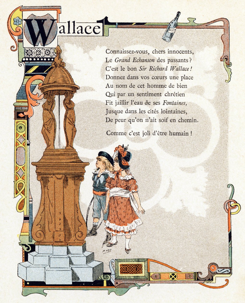 Ilustración para "Alfabeto de buenos ejemplos", c.1890 (grabado) de Henri (1858 1924) Gray