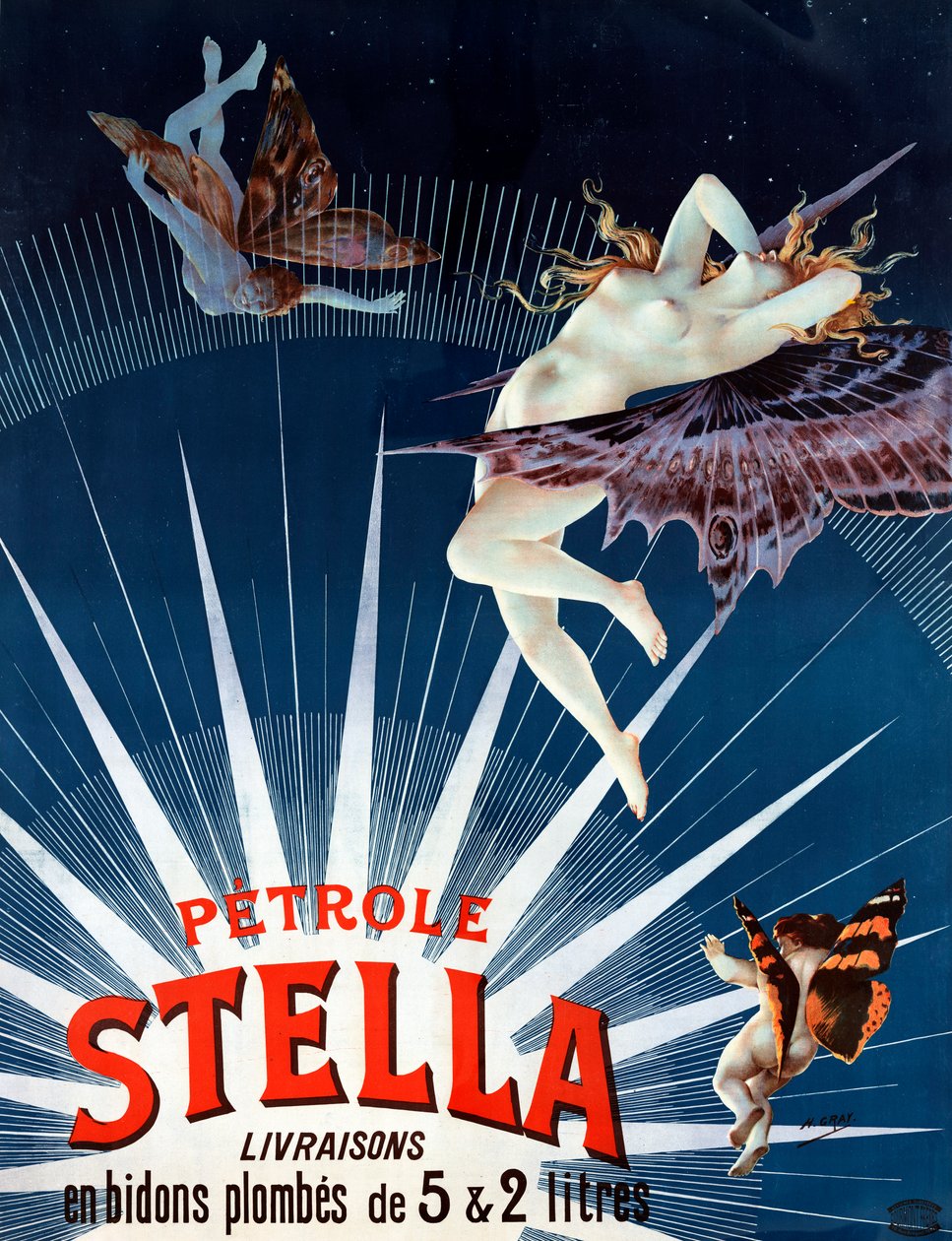 Póster vintage de Petrole Stella de Henri  Gray